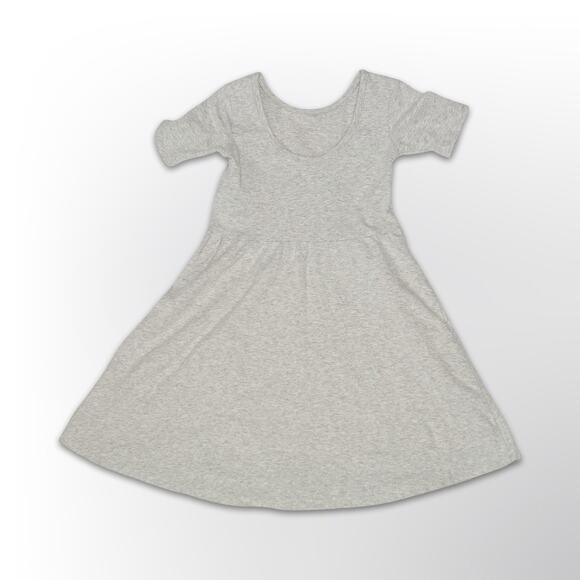Nordstrom Girls' Light Heather Grey Skater Dress - Size 5T - Picture 2 of 3